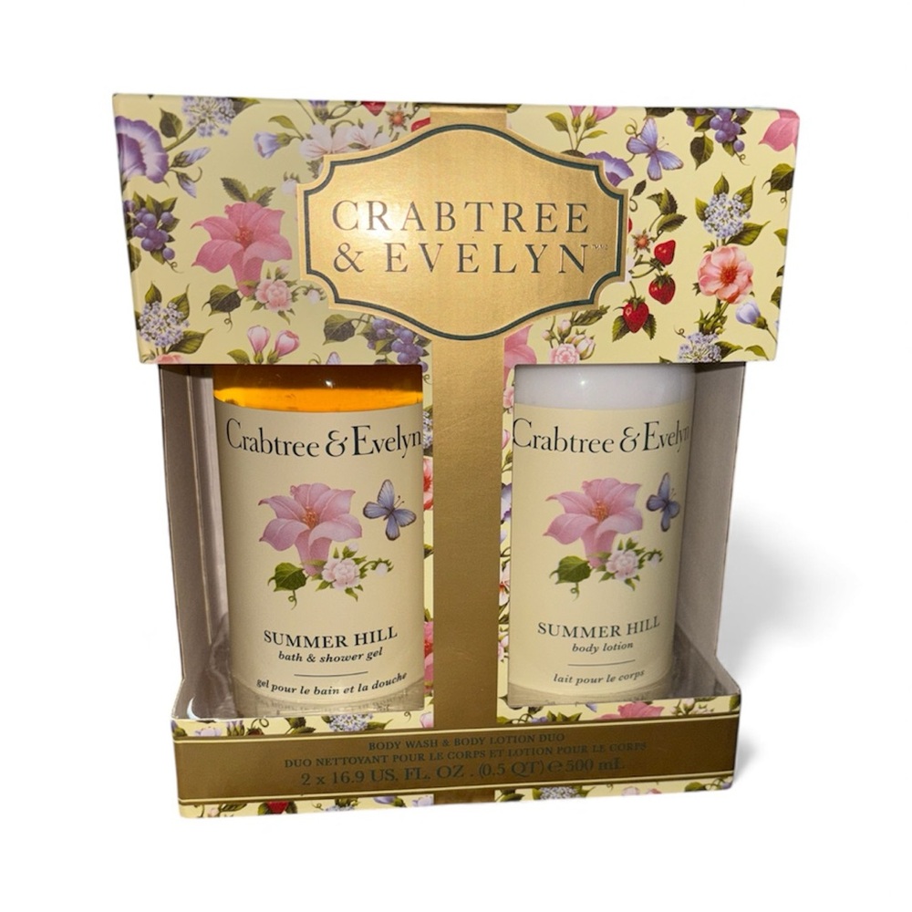 Crabtree & Evelyn Summer Hill Bath & Shower Gel and Body Lotion Set